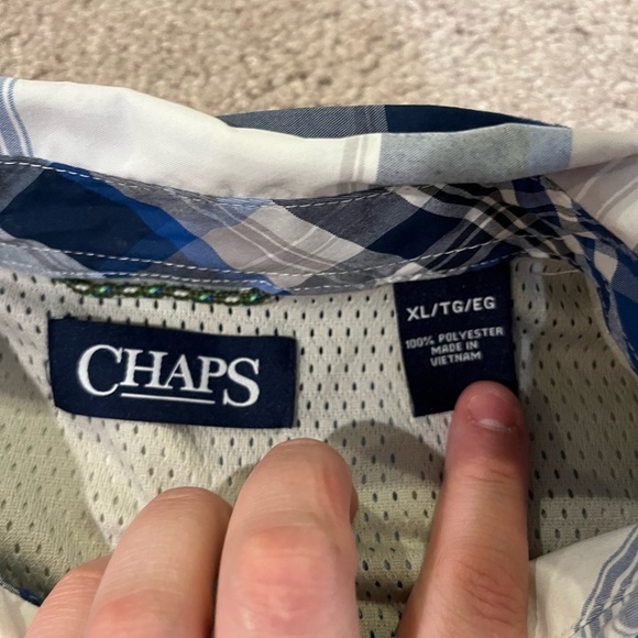 Chaps Men's Plaid Button Down Shirt - Picture 7 of 8